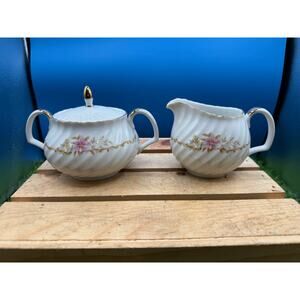 Mikasa Fine China Gaylord Covered Sugar Bowl andCreamer Set 511Floral